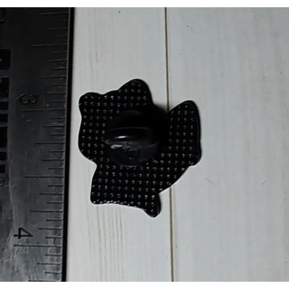 Cute Black Cat & Fish Pin Kitty Lapel Hat Funny Brooch